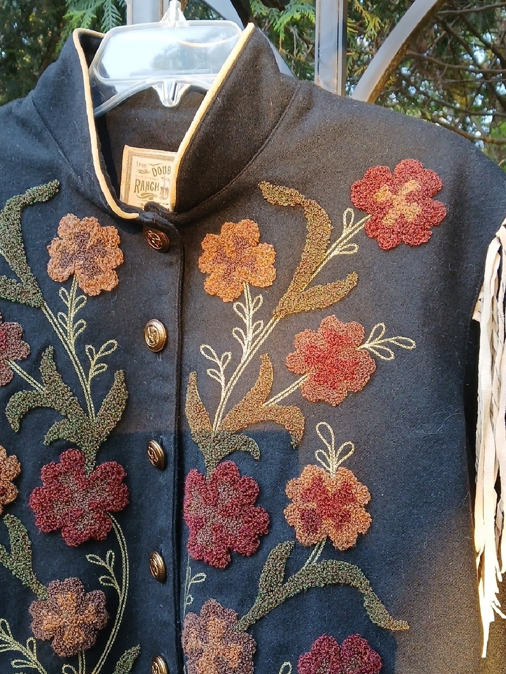 Double-D RanchwearVintage Military Cavalry Fringe Wool Sz L - Picture 11 of 11